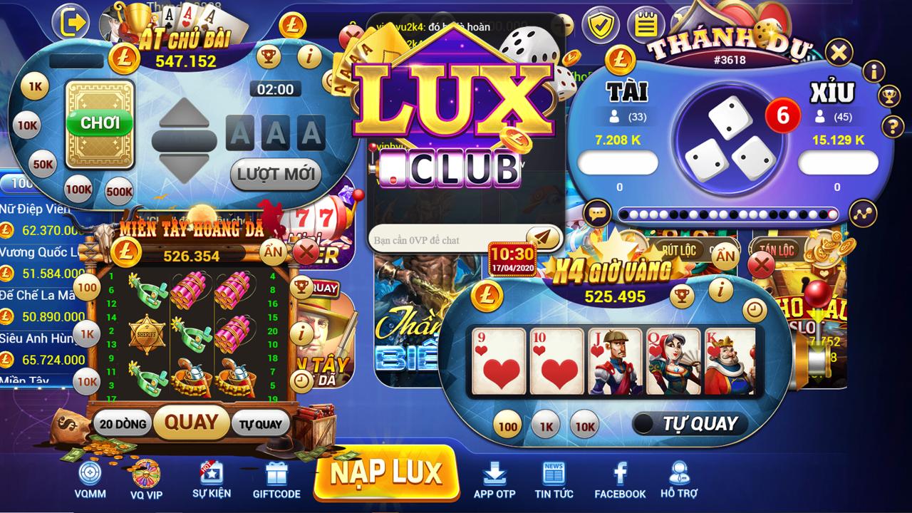 Lux Club - Siêu phẩm của game bài số 1 Việt Nam